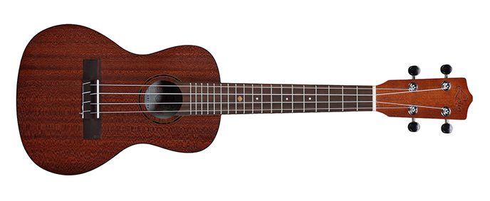 Leho LHUC-MM-E Ukulele Concert + Pickup  incl. Tasche Mahagoni archback