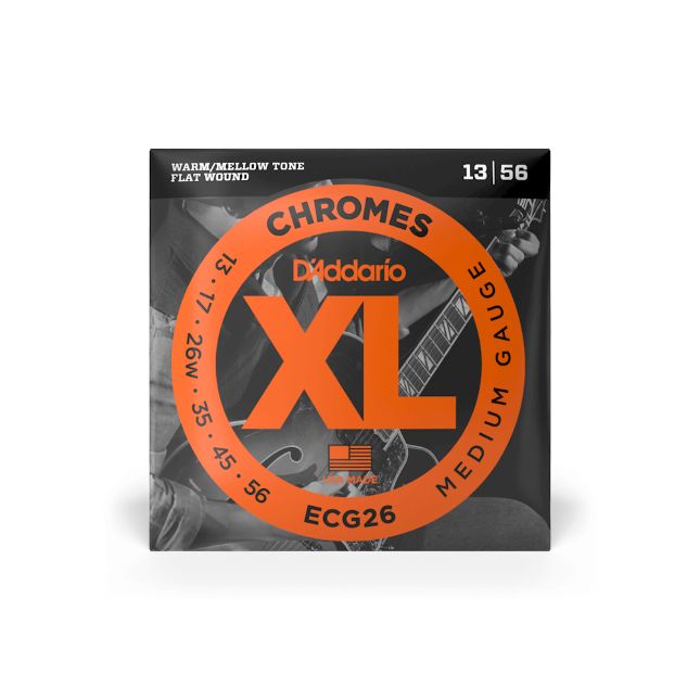 D Addario Chromes ECG 26 013-056 Flat Wound