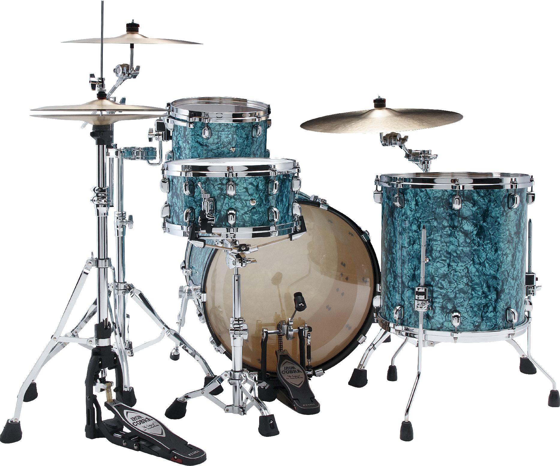 Tama MR32CZS-TQP Starclassic Maple Shell Set 3tlg. - Turquoise Pearl/Chrome – Bild 2