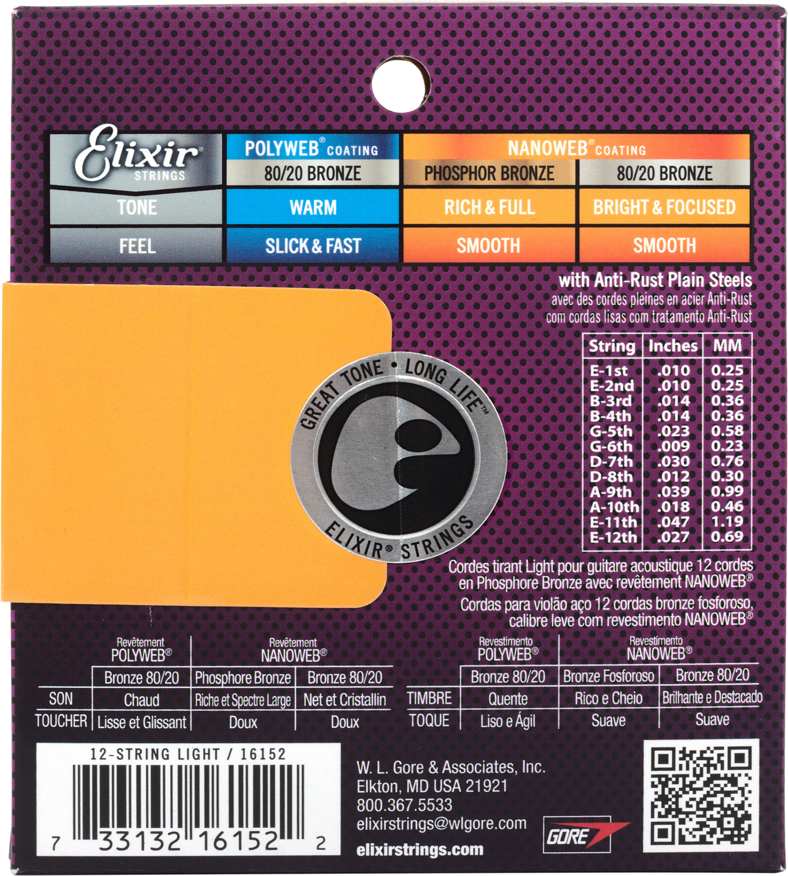 Elixir NanoWeb Phosphor Bronze 16152 12-string  – Bild 3