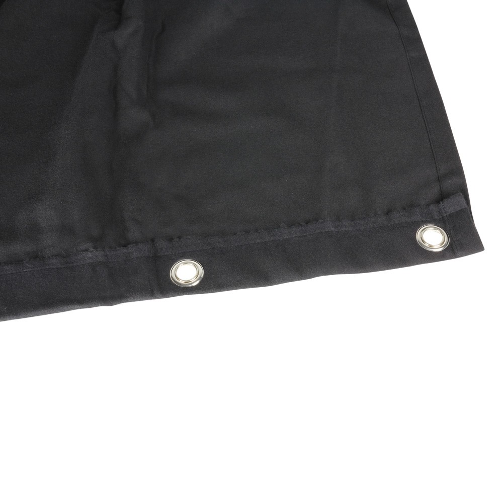 Adam Hall Accessories 0152 X 63 Bühnenmolton B1 schwarz mit Ösen brüniert 6 x 3 m