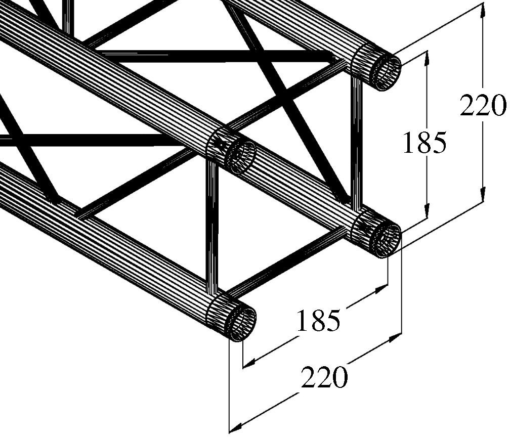 Alutruss DECOLOCK DQ4-250 4-Punkt-Traverse – Bild 3