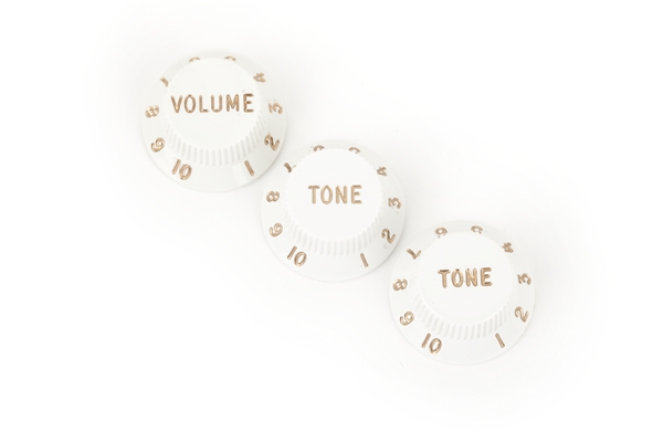 Fender Potiknöpfe Strat White Set