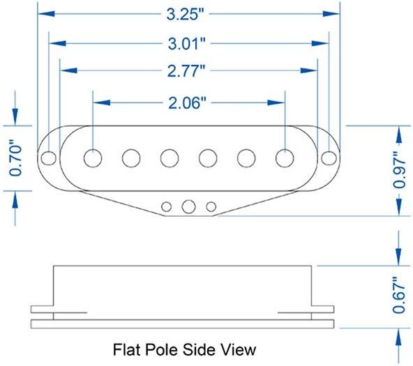 Lollar Single Coil Pickup Set, Flat-Pole, Vintage Tweed, Parchment – Bild 3