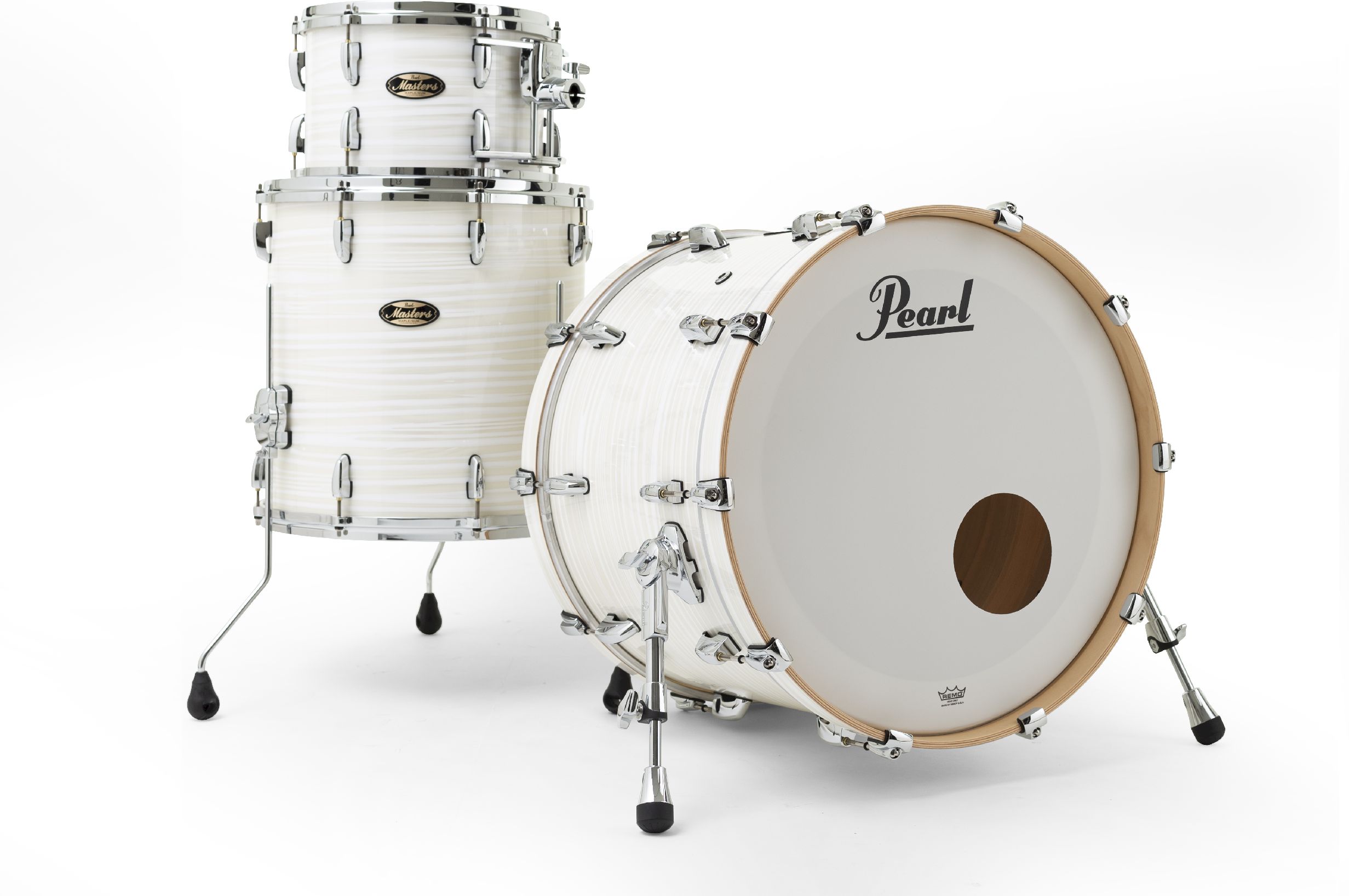 Pearl Masters Maple/Gum 3-pc. Set #187 Silver White Swirl