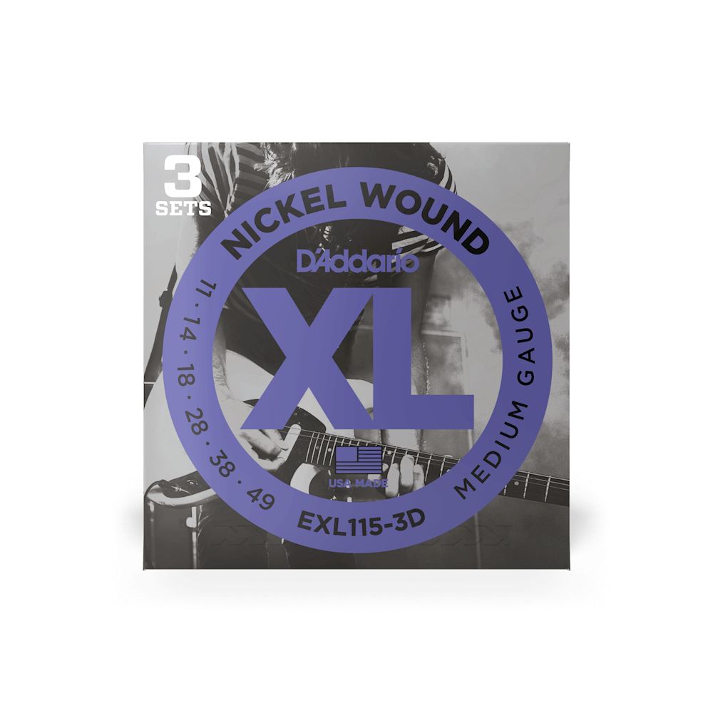 D Addario EXL 115-3D 011-049 Medium 3 Sets