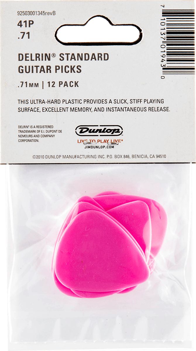 Dunlop Delrin 500 picks 0.71mm 41P71 12 pack – Bild 2