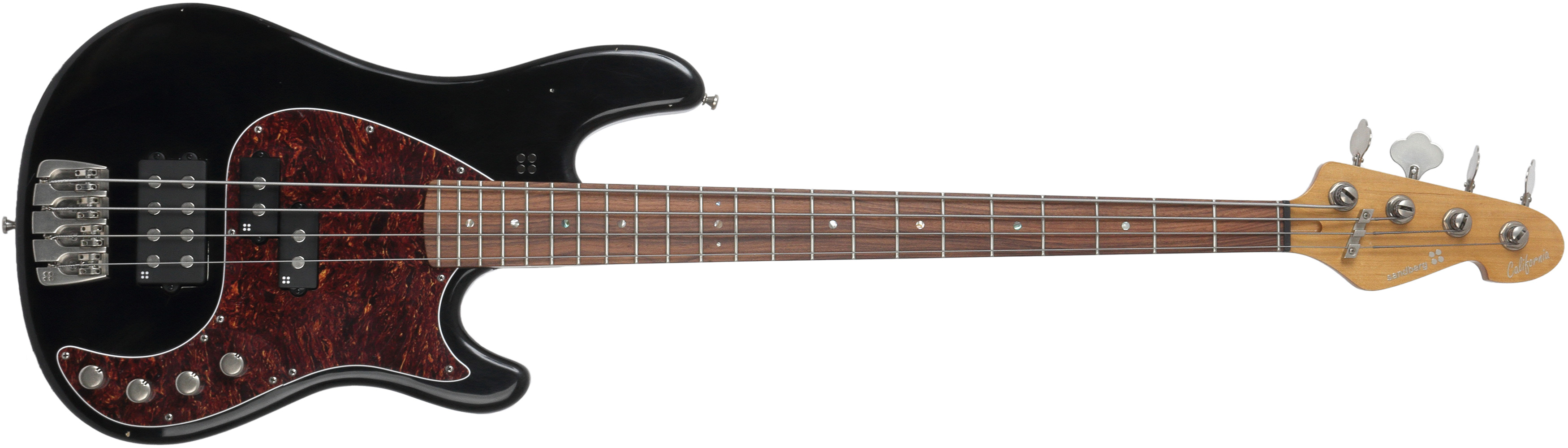 Sandberg California II VM-4 Black Soft aged PF Ab.Dots Tortoise Pickguard