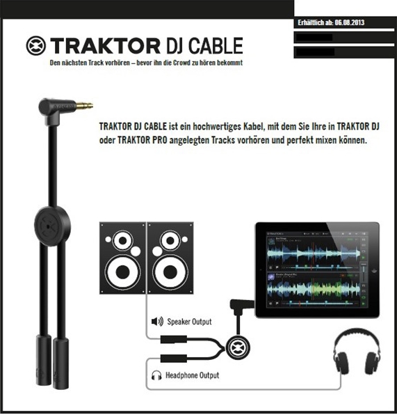 Native Instruments Traktor DJ Cable