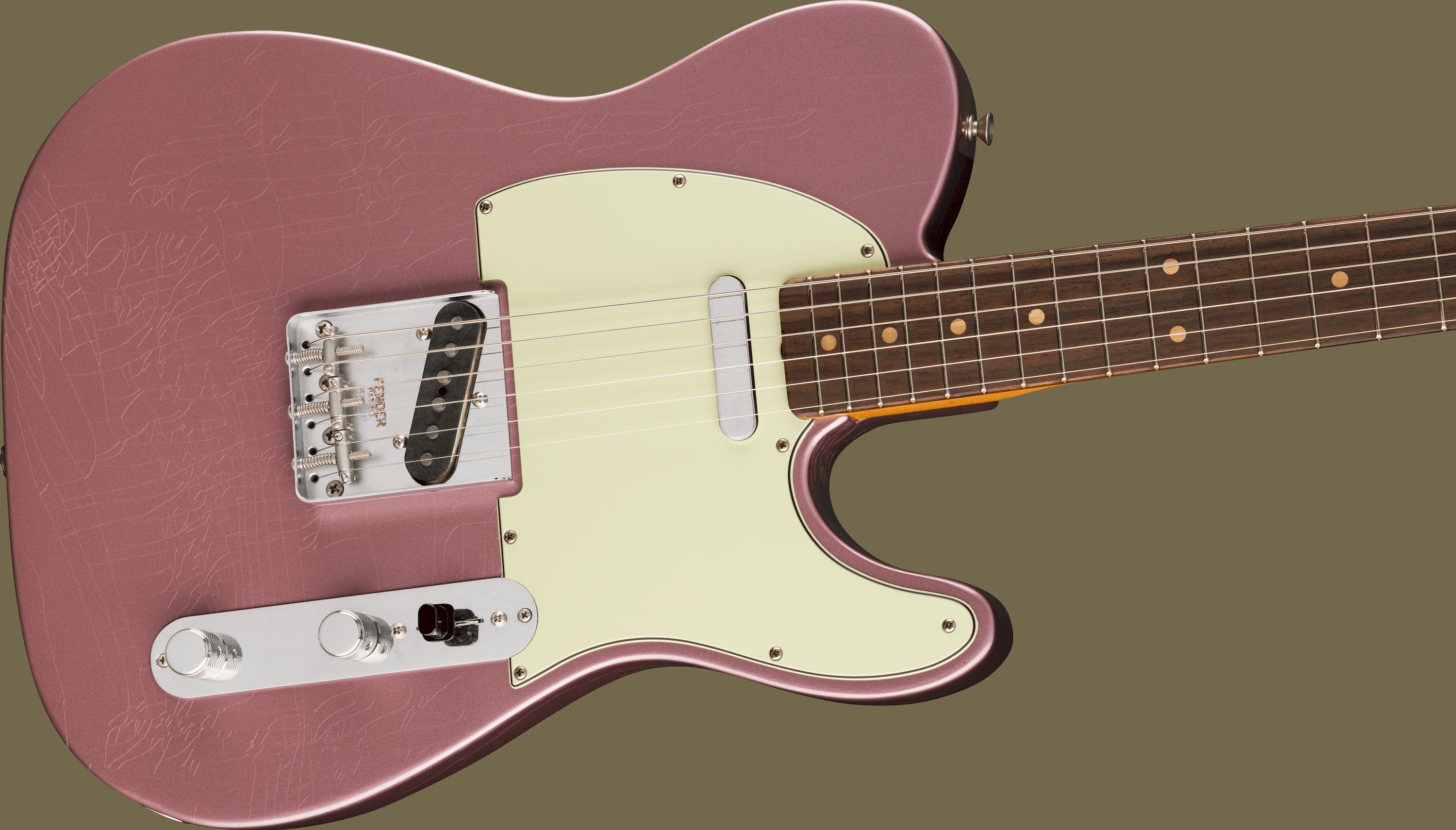 Fender Vintera II Road Worn 60s Telecaster Burgundy Mist Metallic – Bild 3