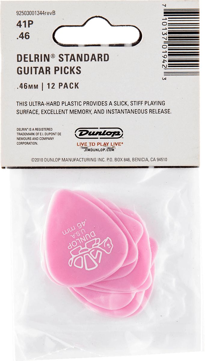Dunlop Delrin 500 Pick 0.46mm 41P46 pack of 12 – Bild 2