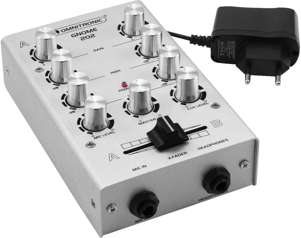 Omnitronic GNOME-202 Mini-Mixer silber – Bild 2