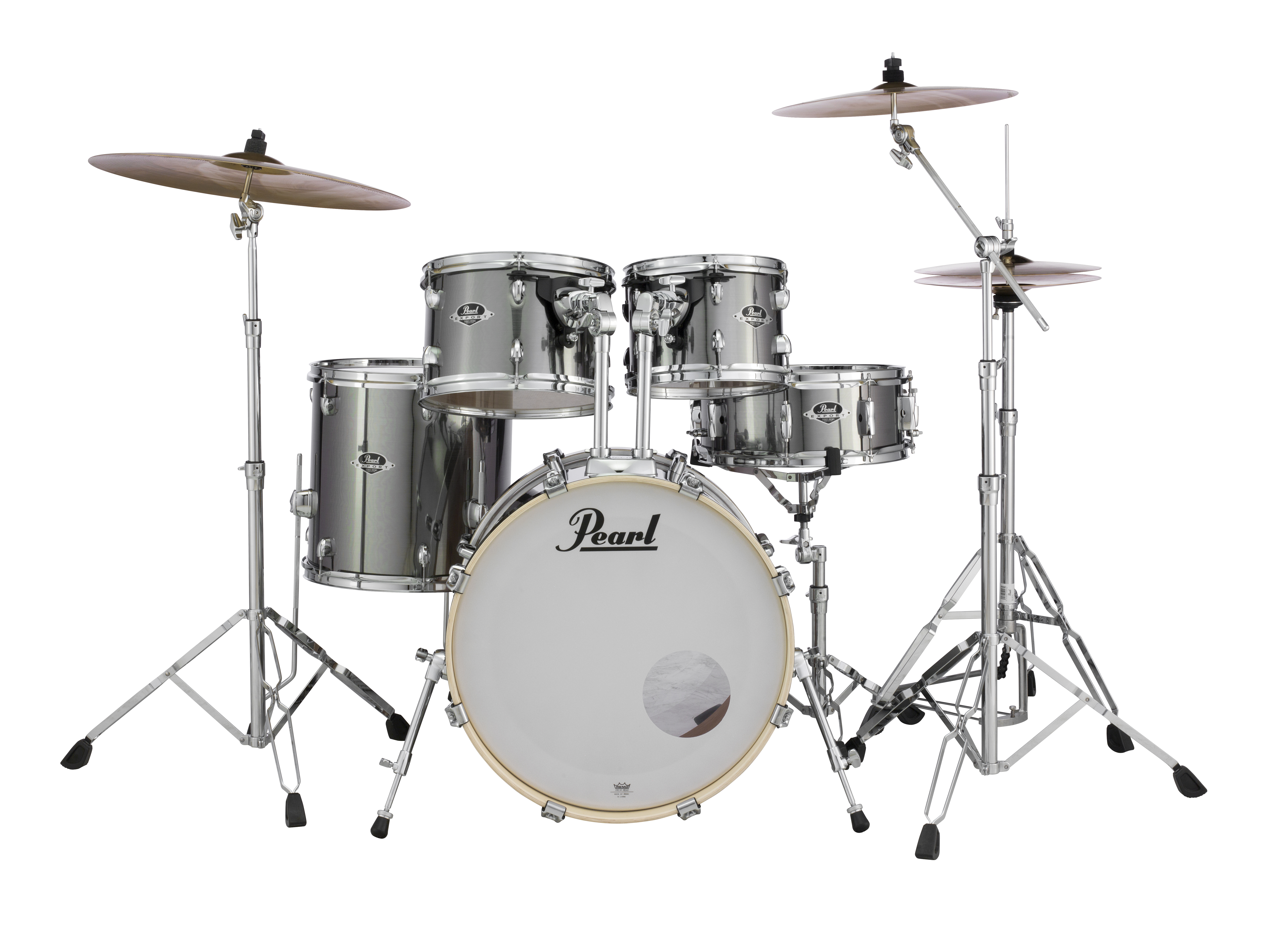 Pearl EXX725SBR/C21 Export Drum-Smokey Chrome/Sabian SBR Pearl EXX725SBR/C21 Export Drum-Smokey Chrome/Sabian SBR