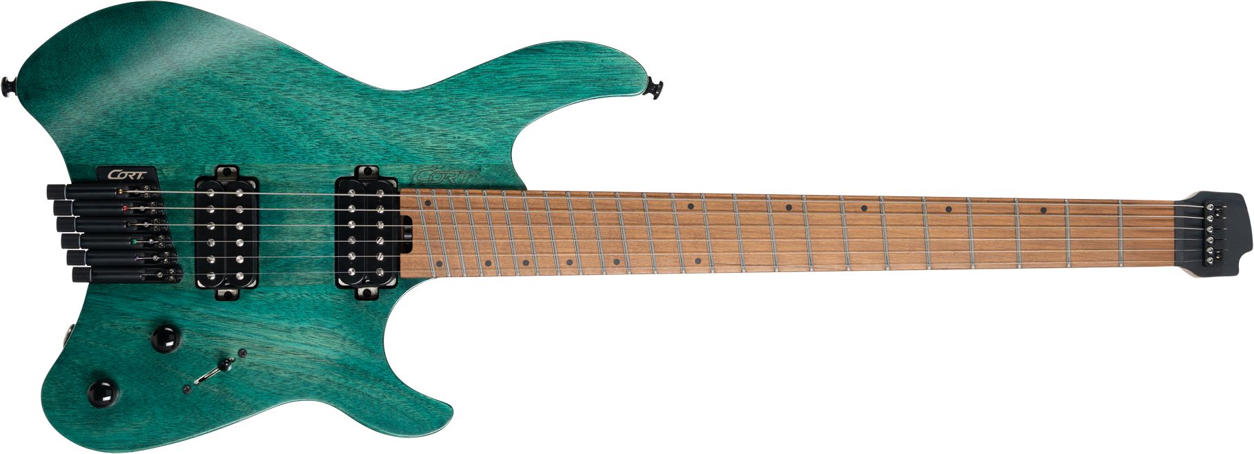 Cort SPACE G6MS Headless Semi Gloss Turquoise
