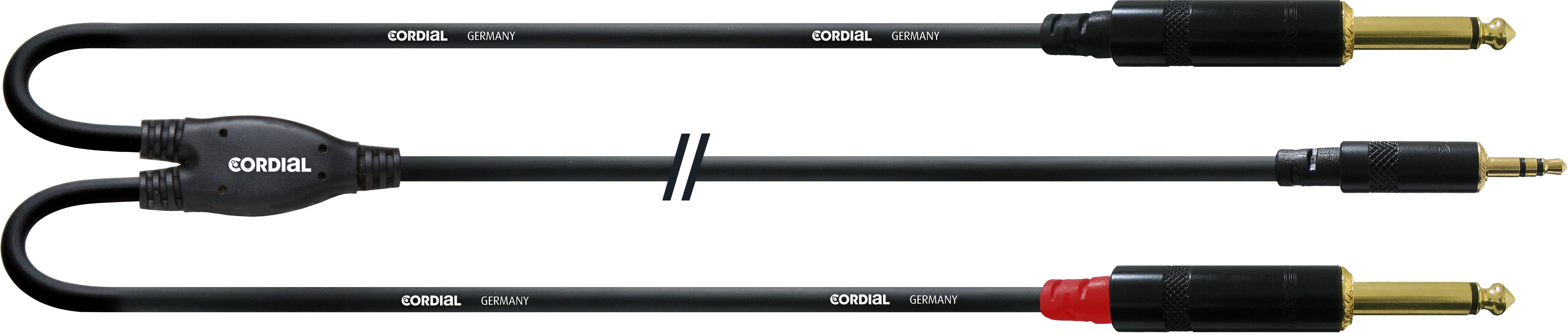 Cordial CFY 6.0 WPP mini jack stereo - 2x jack plug mono 6.3mm Cordial CFY 6.0 WPP mini jack stereo - 2x jack plug mono 6.3mm