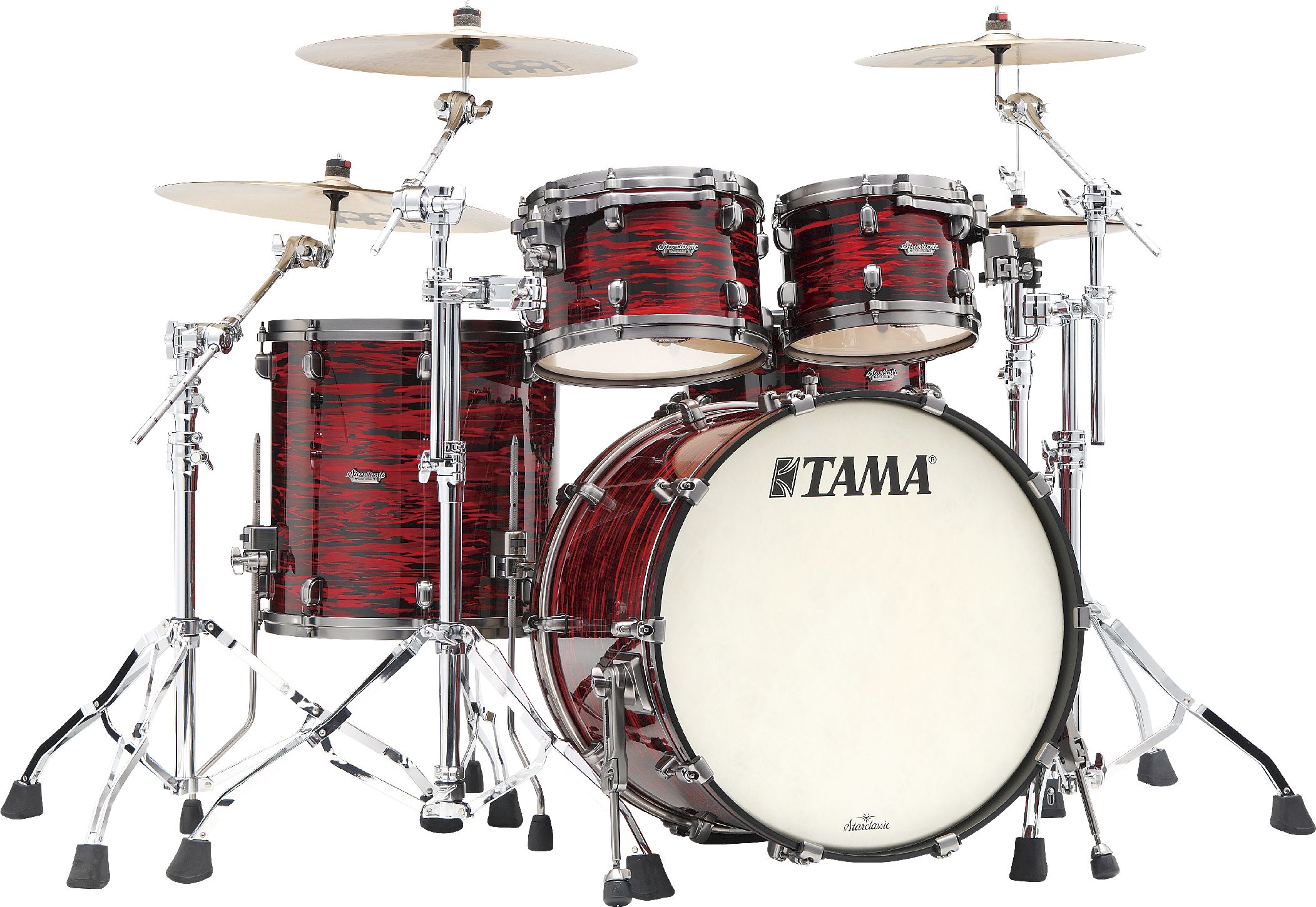 Tama MR42TZUS-ROY Starclassic Maple Shell Set 4pcs - Red Oyster/Smoked Black Nickel