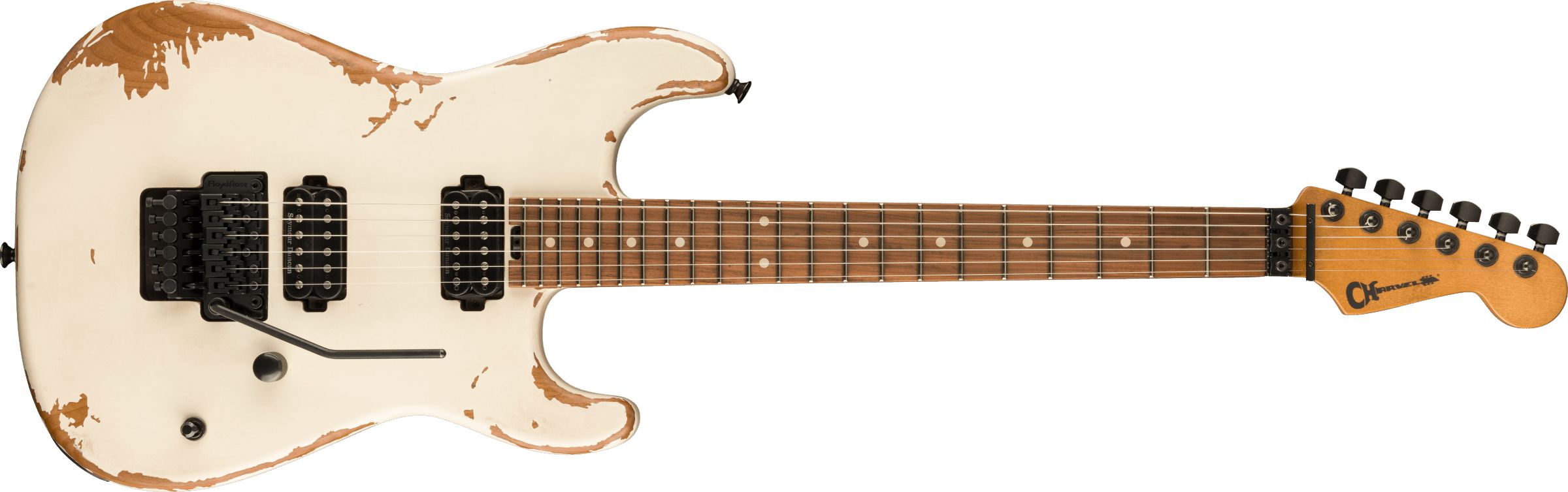 Charvel Pro-Mod Relic San Dimas Style 1 HH FR Weathered White/PF (Retoure)