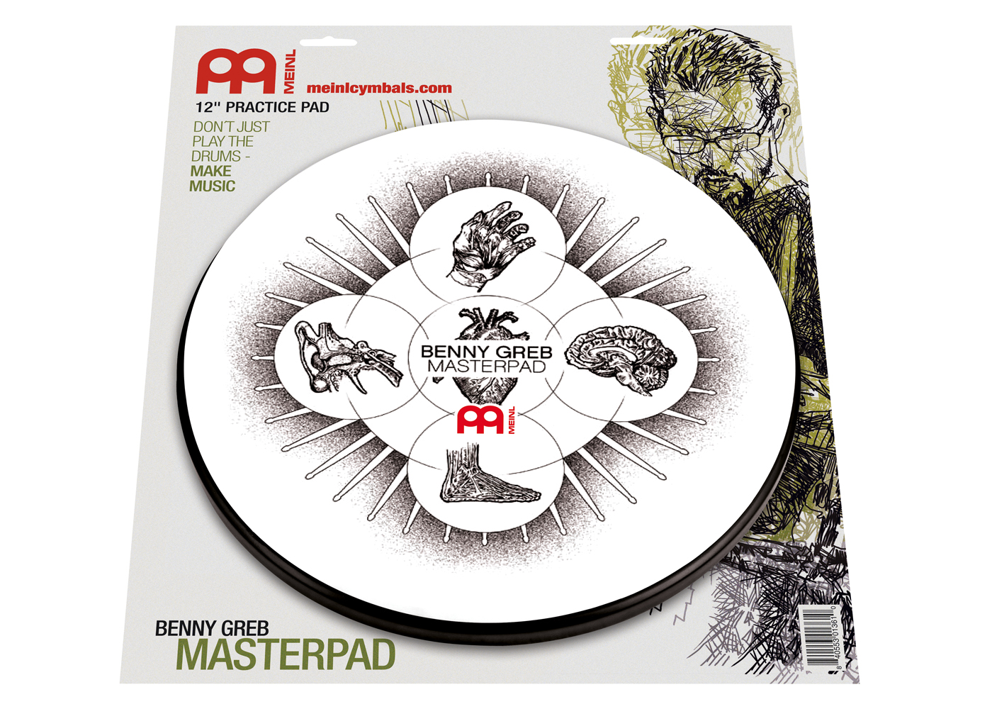 Meinl MPP-12-BG Benny Greb Practice Pad Meinl MPP-12-BG Benny Greb Practice Pad