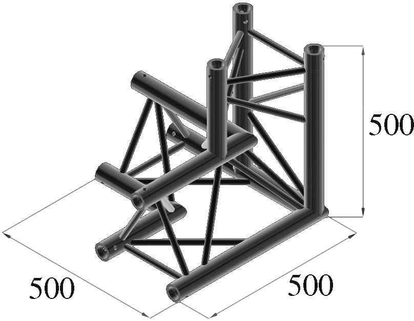 Alutruss TRILOCK S-PAL-33 3-Weg-Ecke \/ rechts