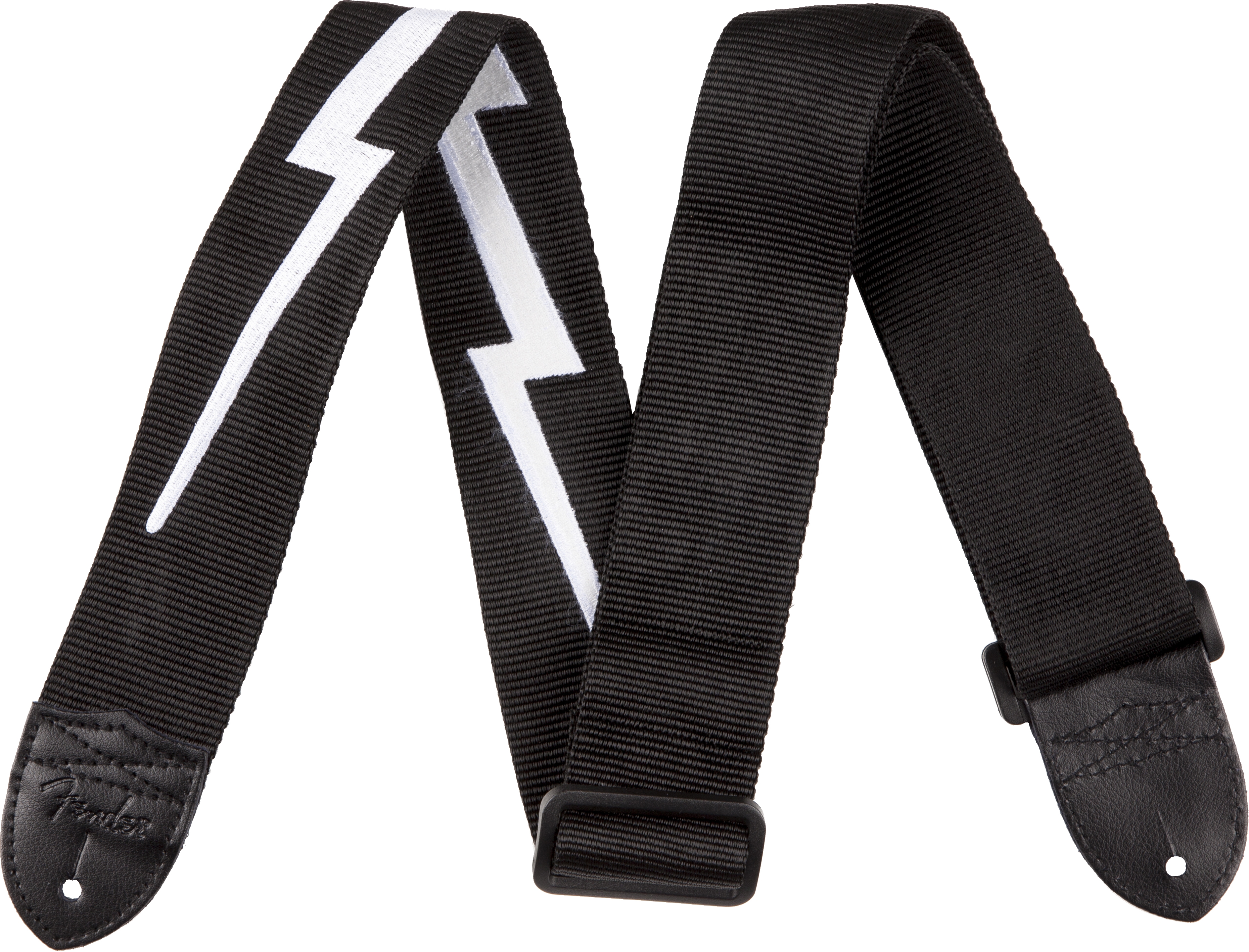 Fender Guitar Strap Poly Lightning Bolt Black/White – Bild 1