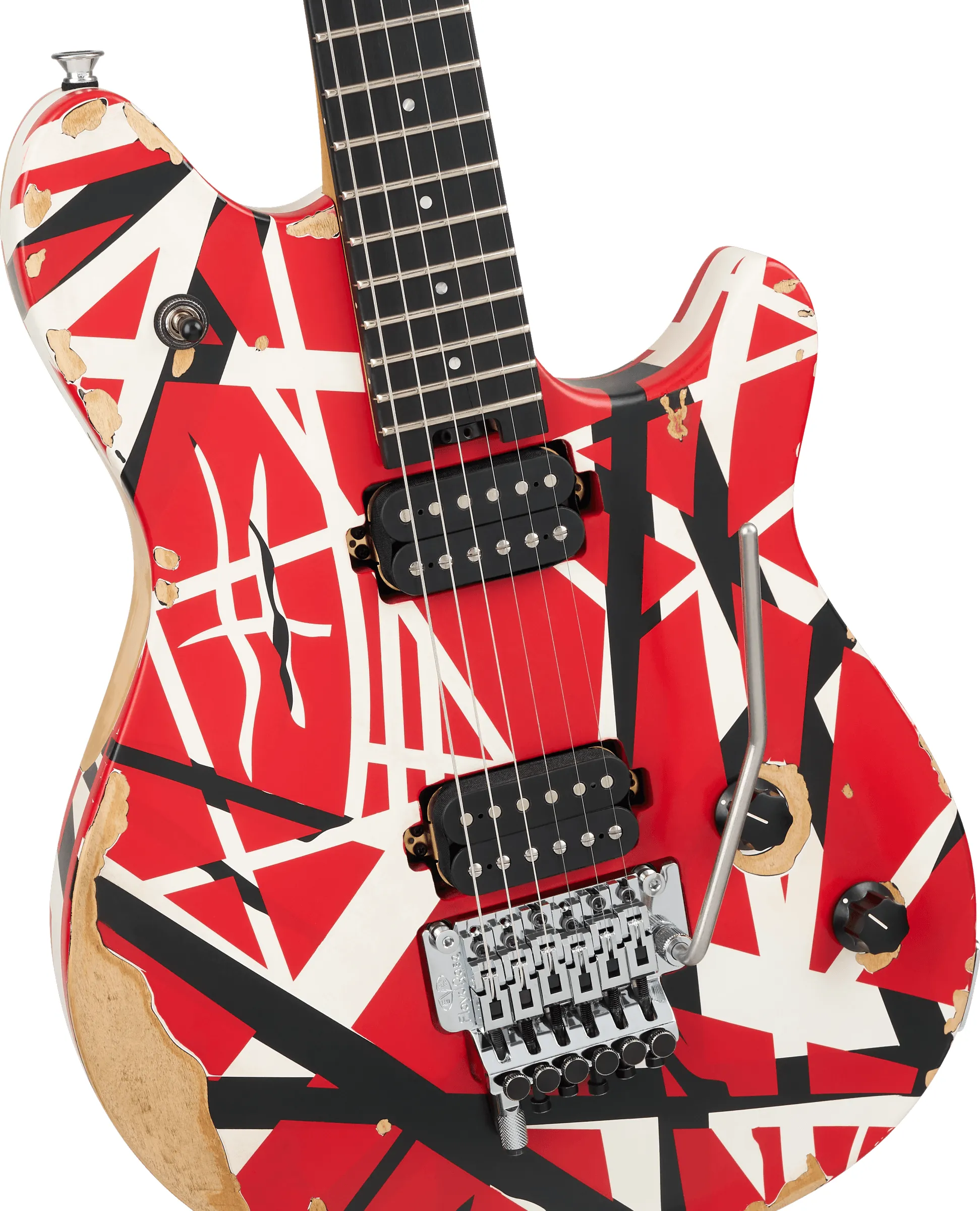 EVH Wolfgang Special Striped Series Red, Black, and White Aged Limited Edition – Bild 4