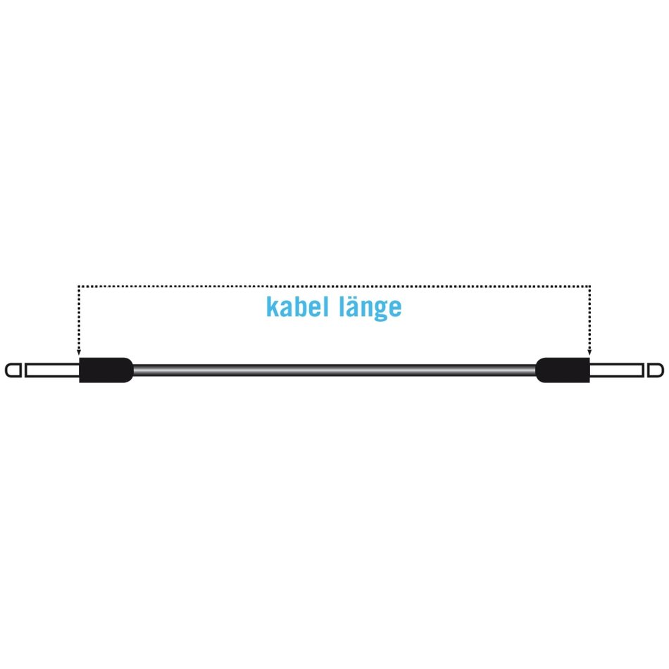 Klotz FunkMaster Patch Kabel 0,3m schwarz 1 Gerade/ 1 Winkel