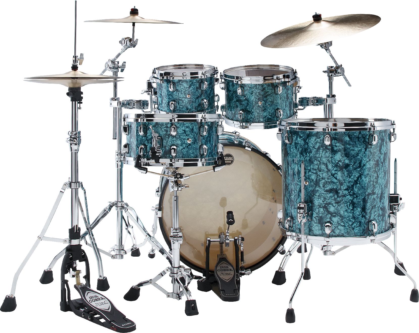 Tama MR42TZS-TQP Starclassic Maple Shell Set 4tlg. - Turquoise Pearl/Chrome – Bild 2