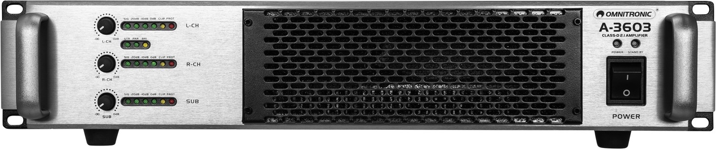 Omnitronic A-3603 Class-D 2.1 Endstufe
