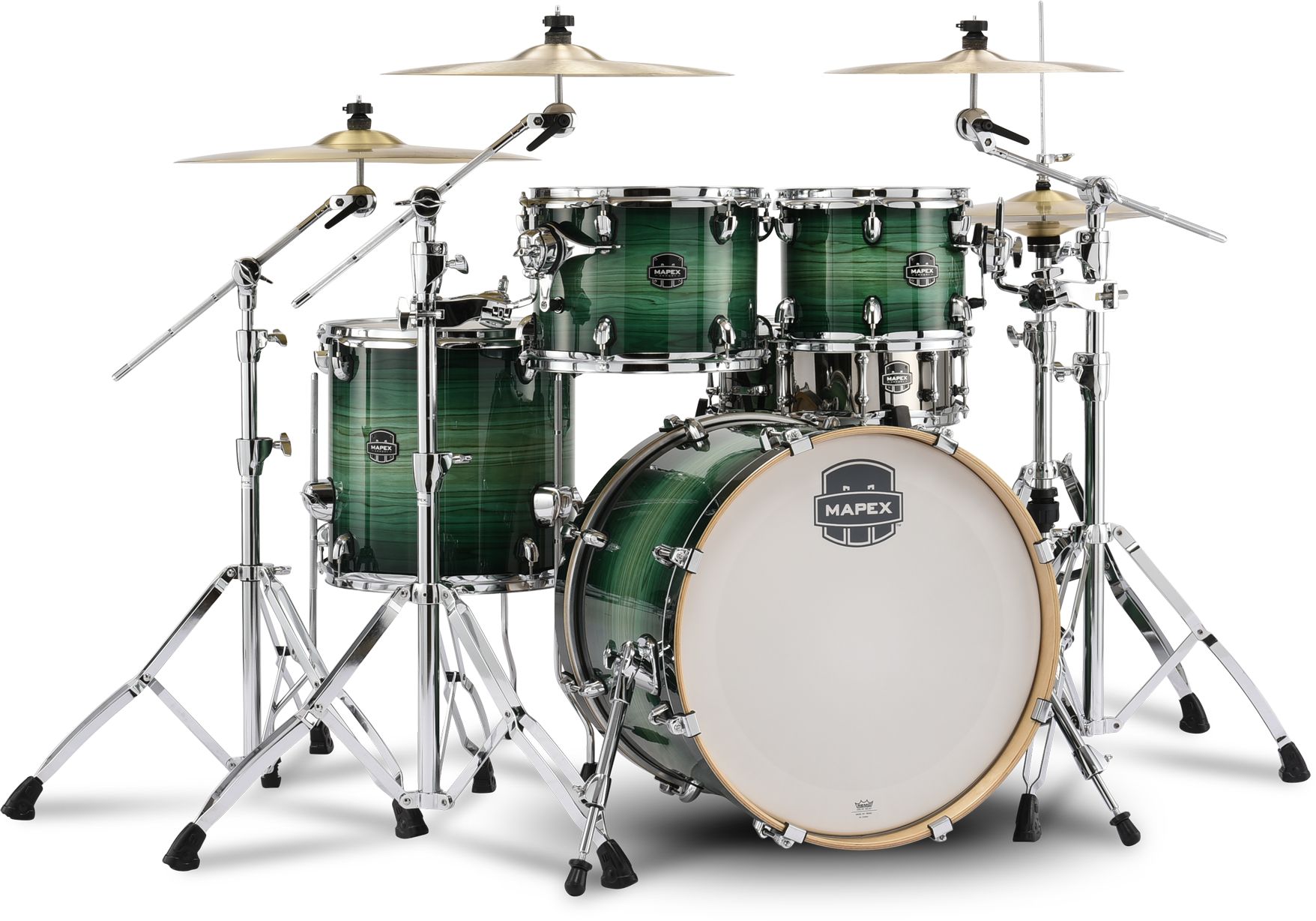Mapex MXAR504SCFG Amory Fusion Shellset - Emerald Burst