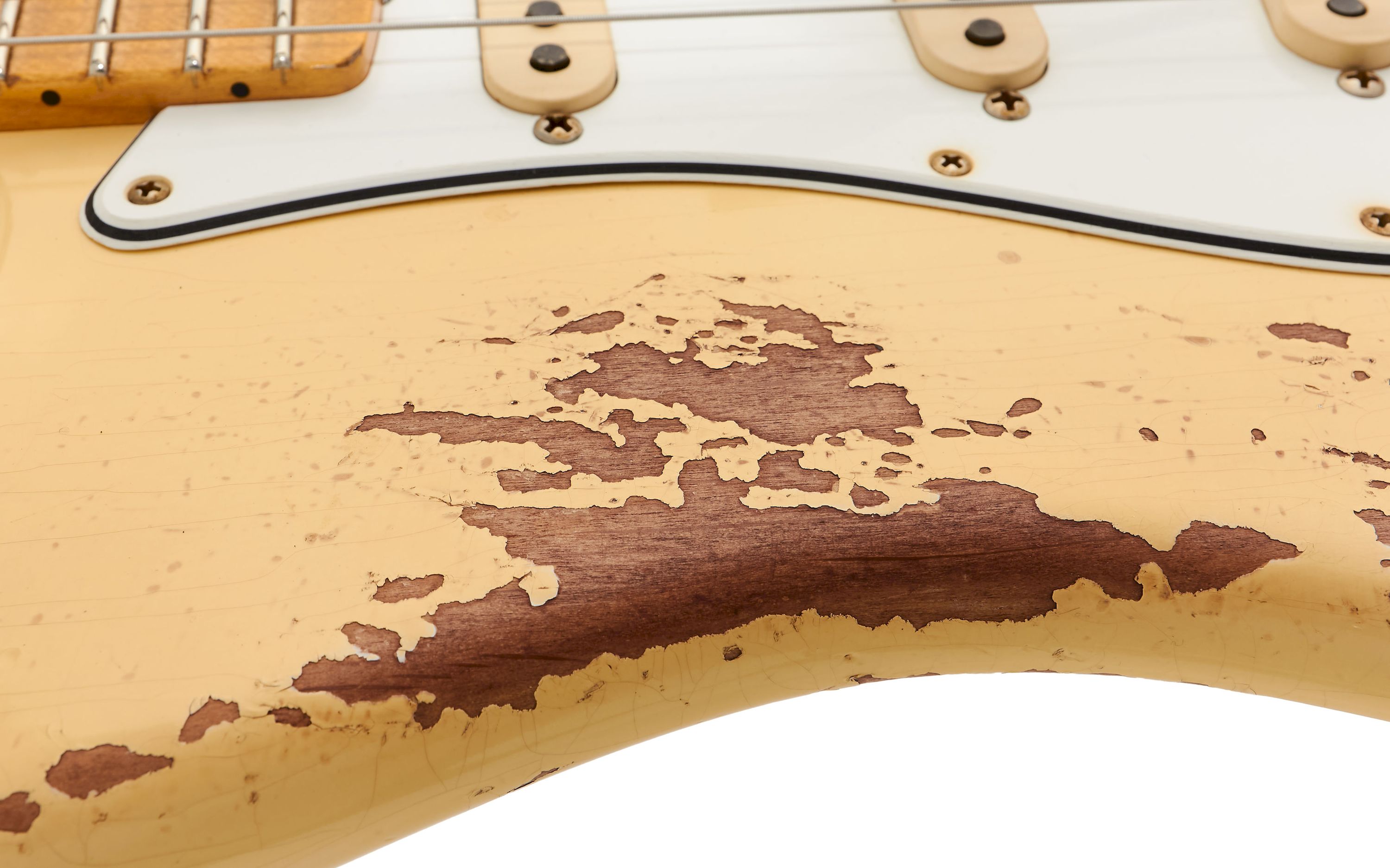 Fender Custom Shop 1969 Stratocaster Heavy Relic Aged Vintage White – Bild 7