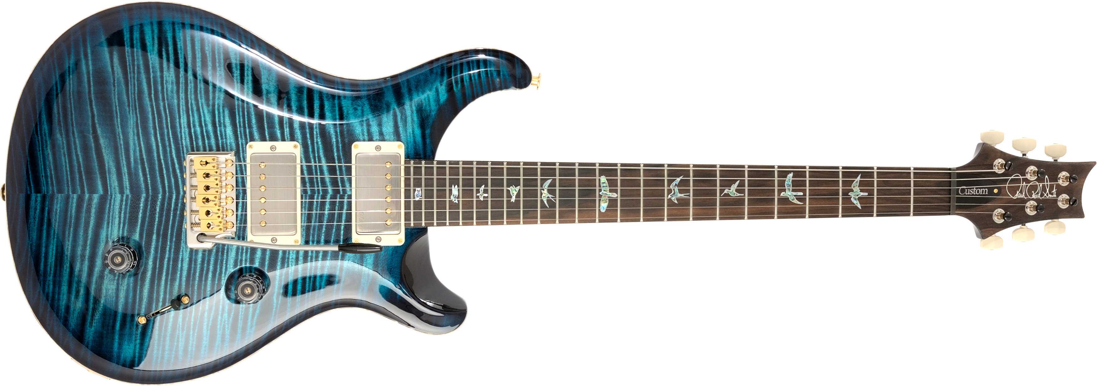 PRS Custom 24 Wood Library German Edition Run #2 Cobalt Blue