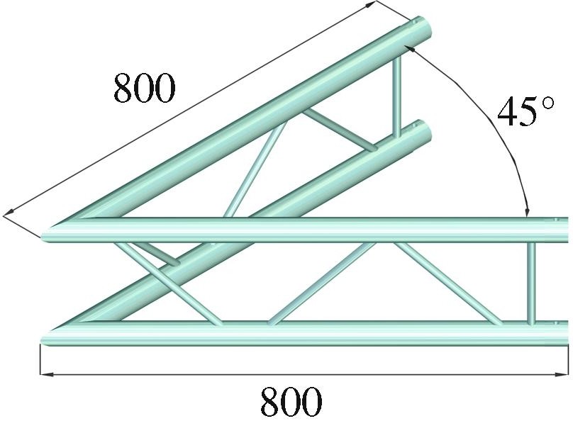 Alutruss DECOLOCK DQ2-PAC19V 2-Weg Ecke 45° – Bild 2