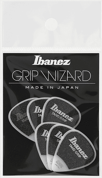 Ibanez Plektren Sand Grip White Medium Standard 0,8mm 6er Pack