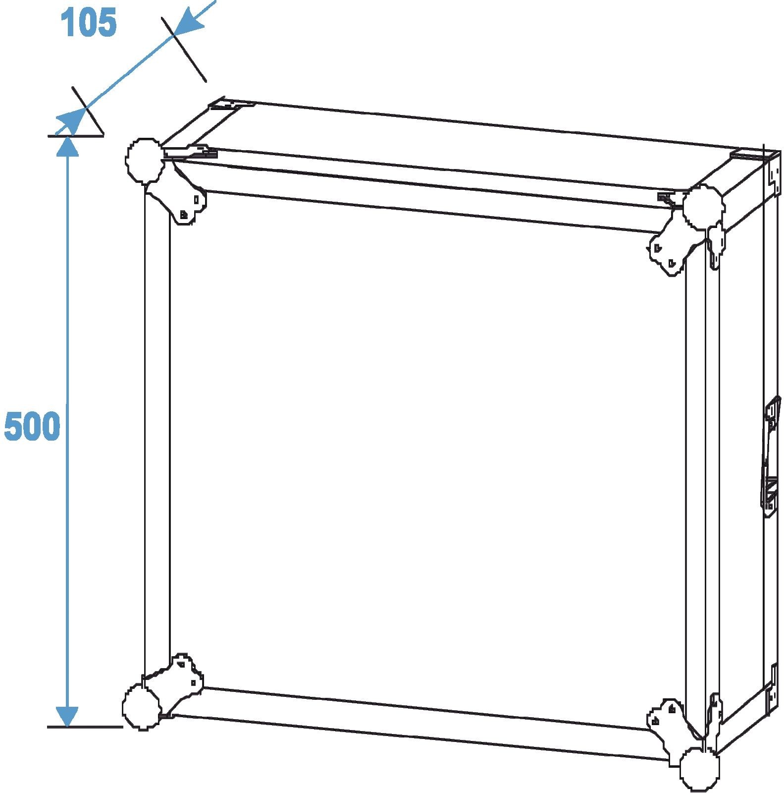 ROADINGER Verstärkerrack PR-2ST, 10HE, 57cm tief – Bild 4