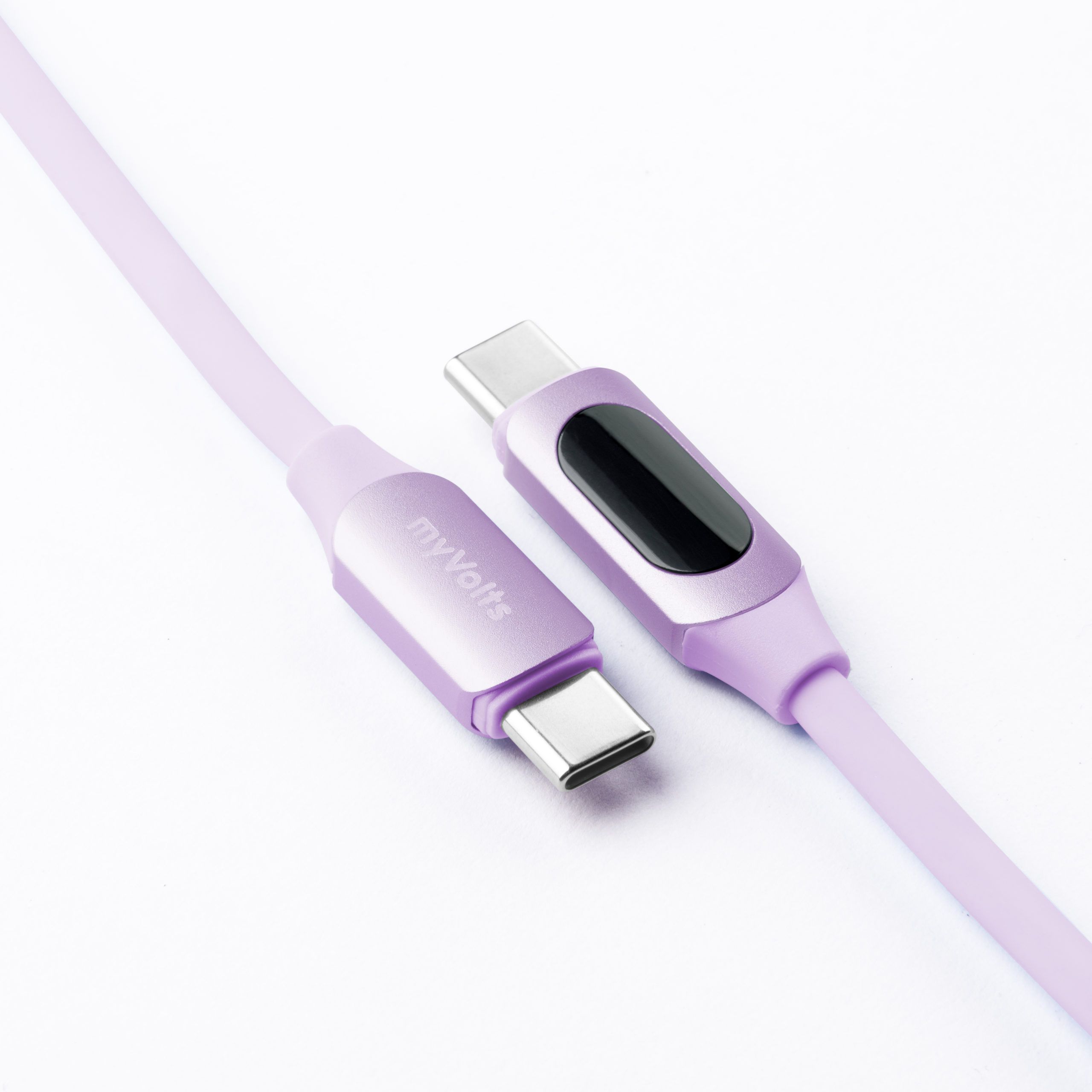myVolts Step Up USB-C to USB-C PD Cable with LCD Power Meter jellybean purple – Bild 2