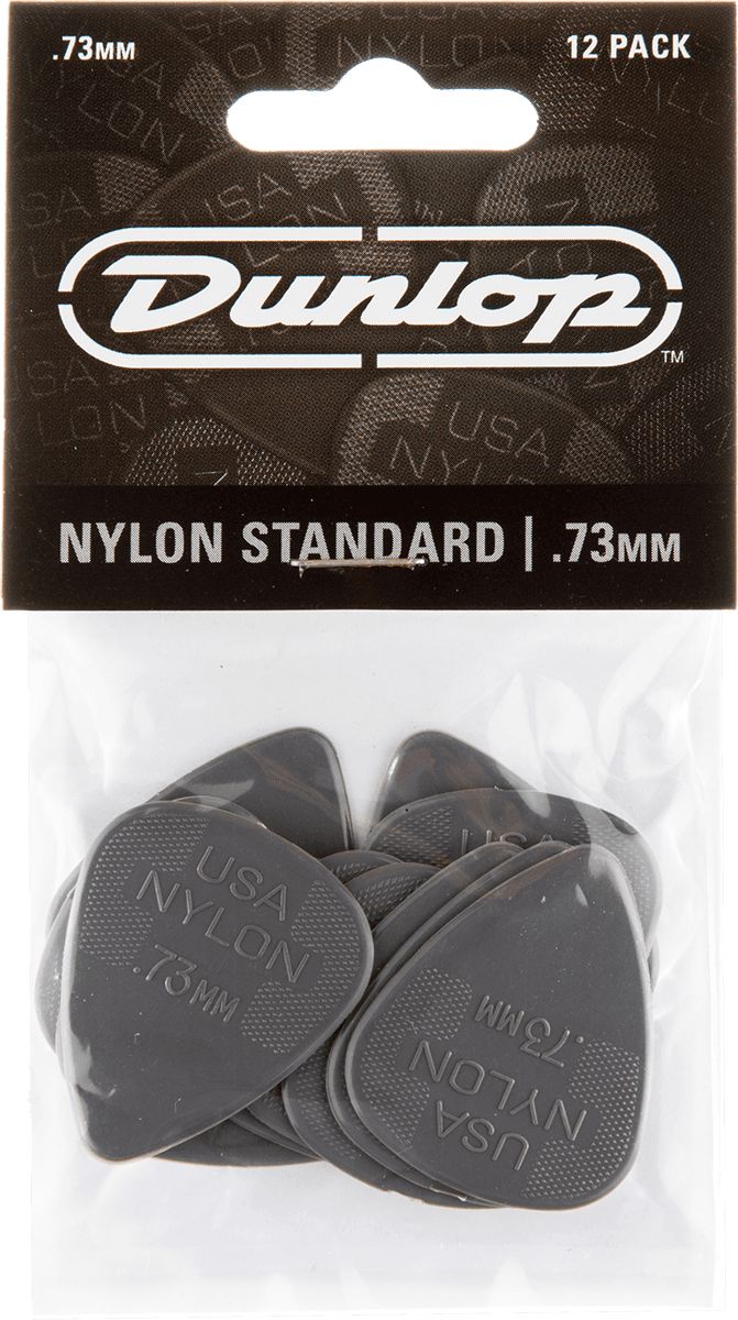 Dunlop Nylon Picks 0.73 mm, grey, 44P73, pack of 12