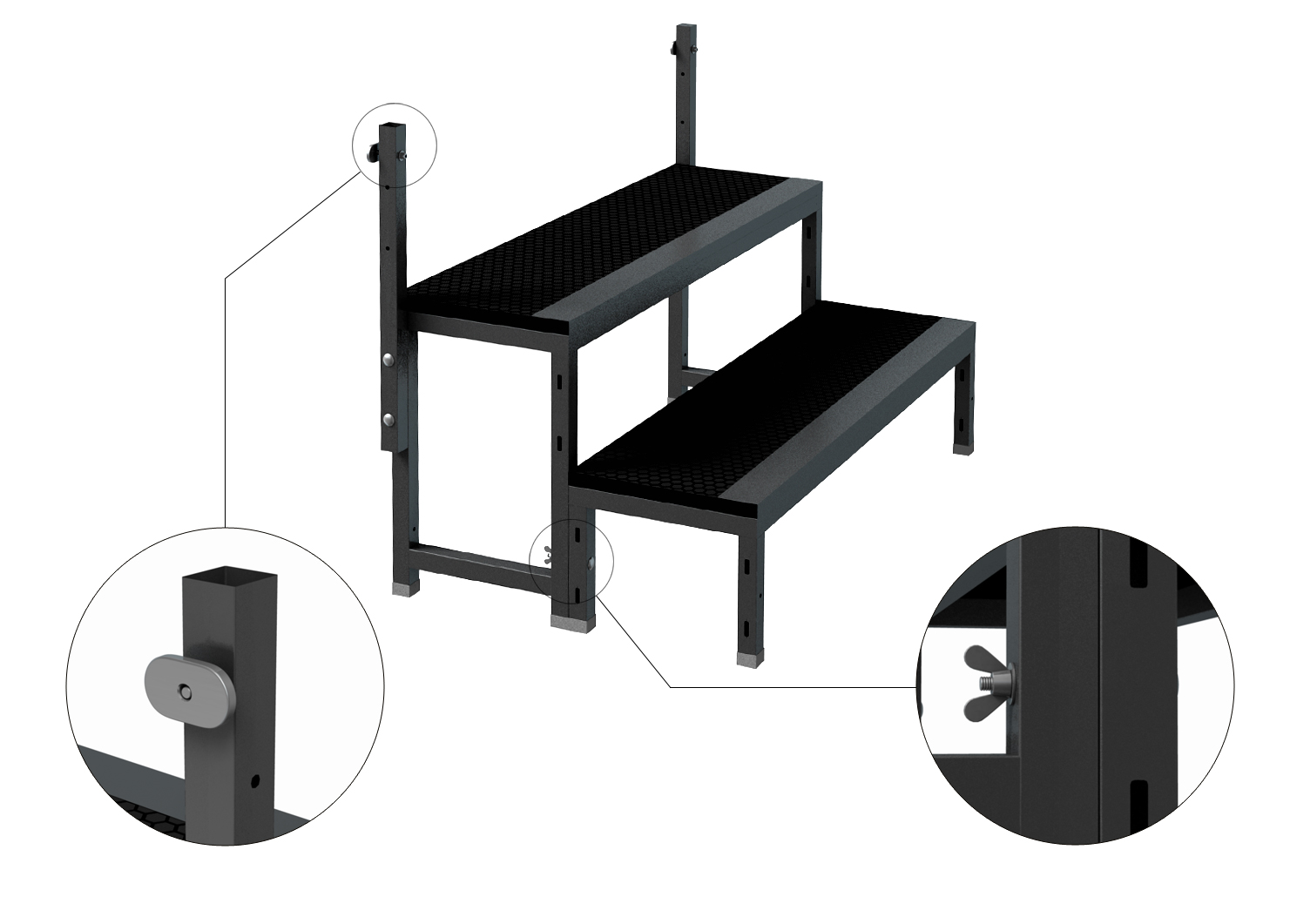 Treppe 80cm modular für GT Stage Deck – Bild 2