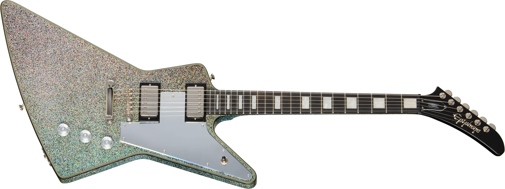 Epiphone Explorer Custom Lzzy Hale Black Diamond Holographic Sparkle – Bild 1