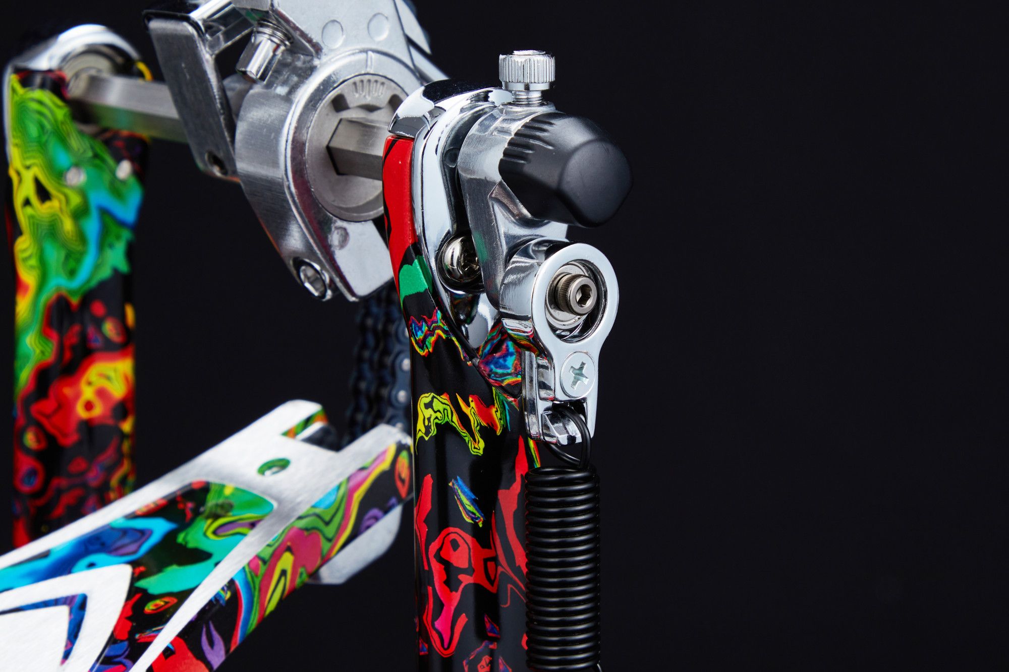 Tama HP900PWMPR Iron Cobra Power Glide Twin Pedal - Marble Psychedelic Rainbow Finish Tama HP900PWMPR Iron Cobra Power Glide Twin Pedal - Marble Psychedelic Rainbow Finish