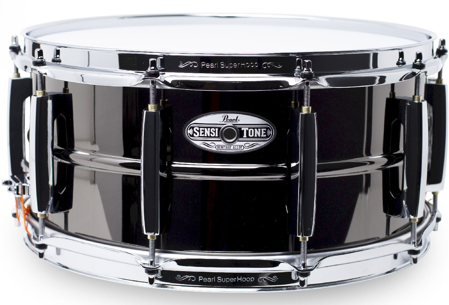 Pearl Sensitone 14"x6.5" Black Brass Snare Pearl Sensitone 14"x6.5" Black Brass Snare