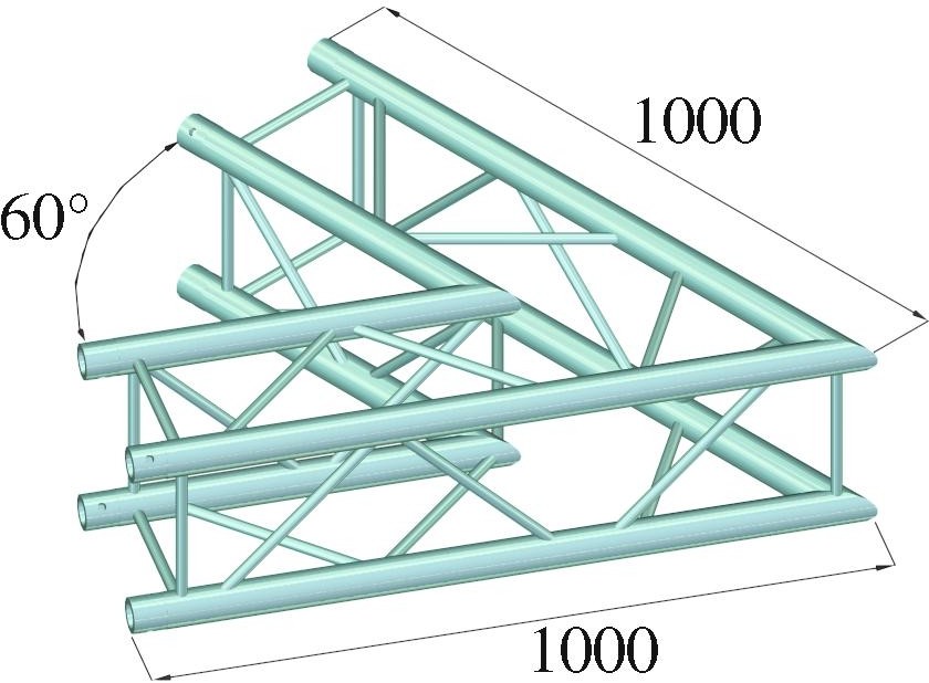 Alutruss QUADLOCK 6082C-20 2-Wege-Ecke 60° – Bild 3
