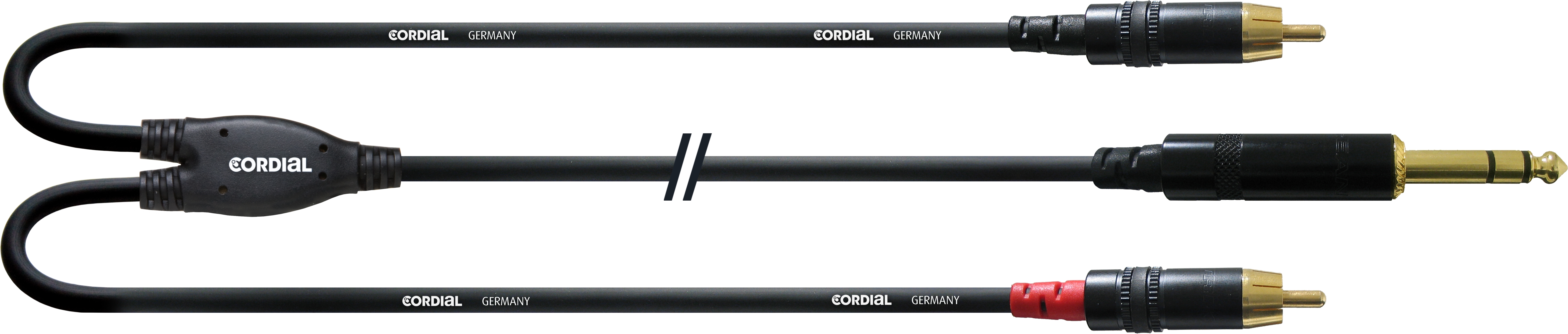 Cordial CFY 1,5 VCC Stereoklinke 6,3mm - 2x Cinchstecker