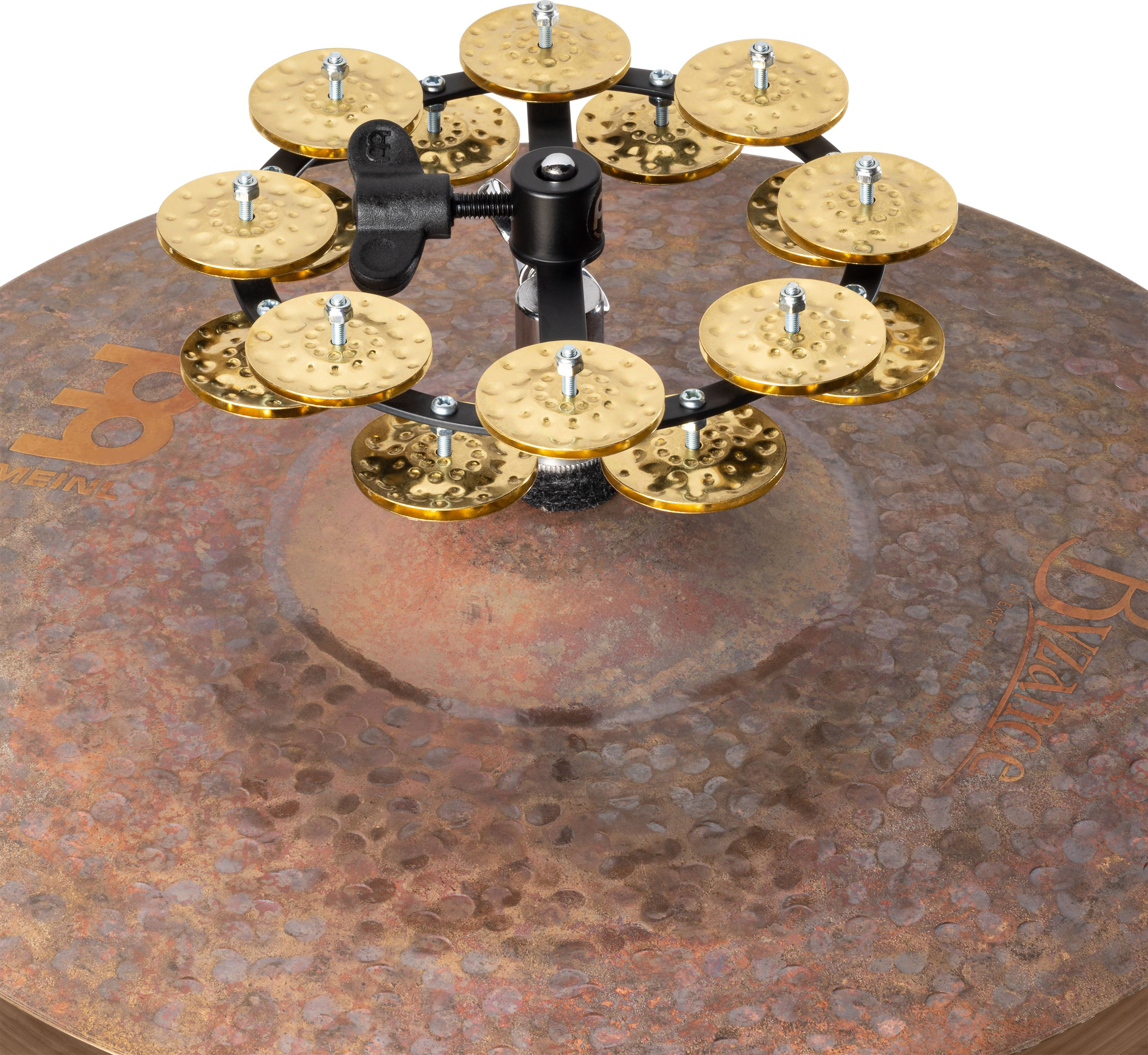 Meinl HTHH2B-BK HiHat Tambourine 2 reihig Messingschellen