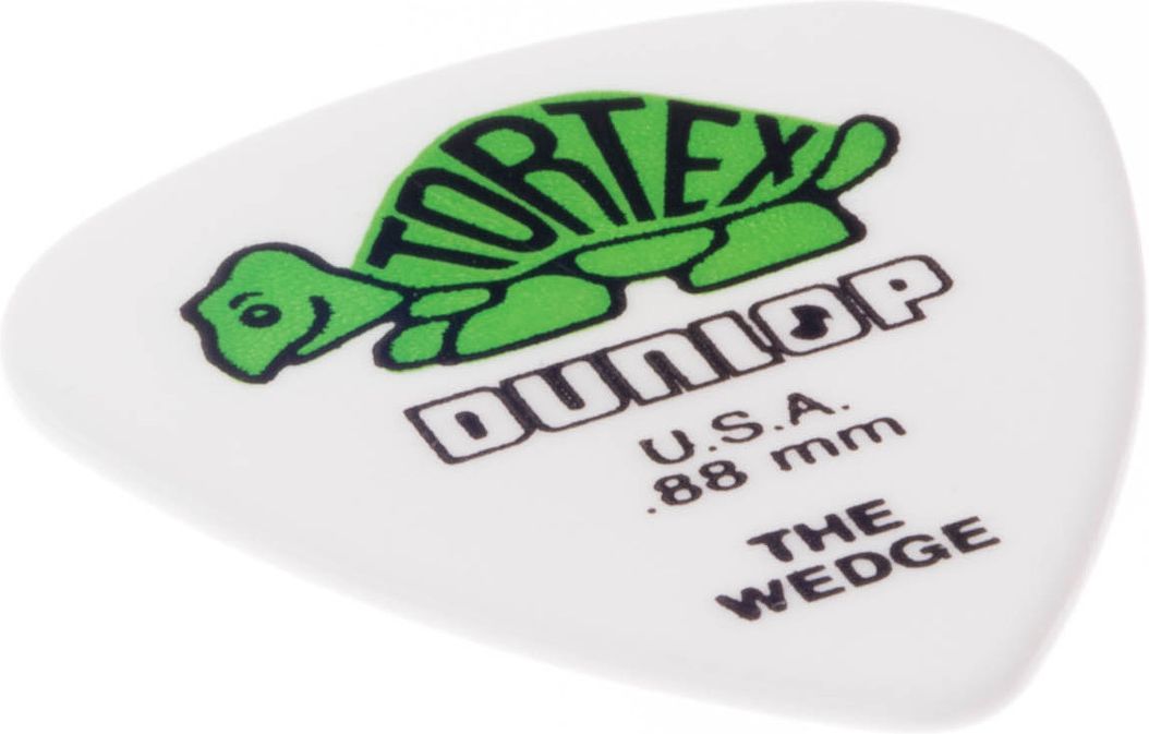 Dunlop Tortex Wedge Plektrum 0.88mm weiß 424R88