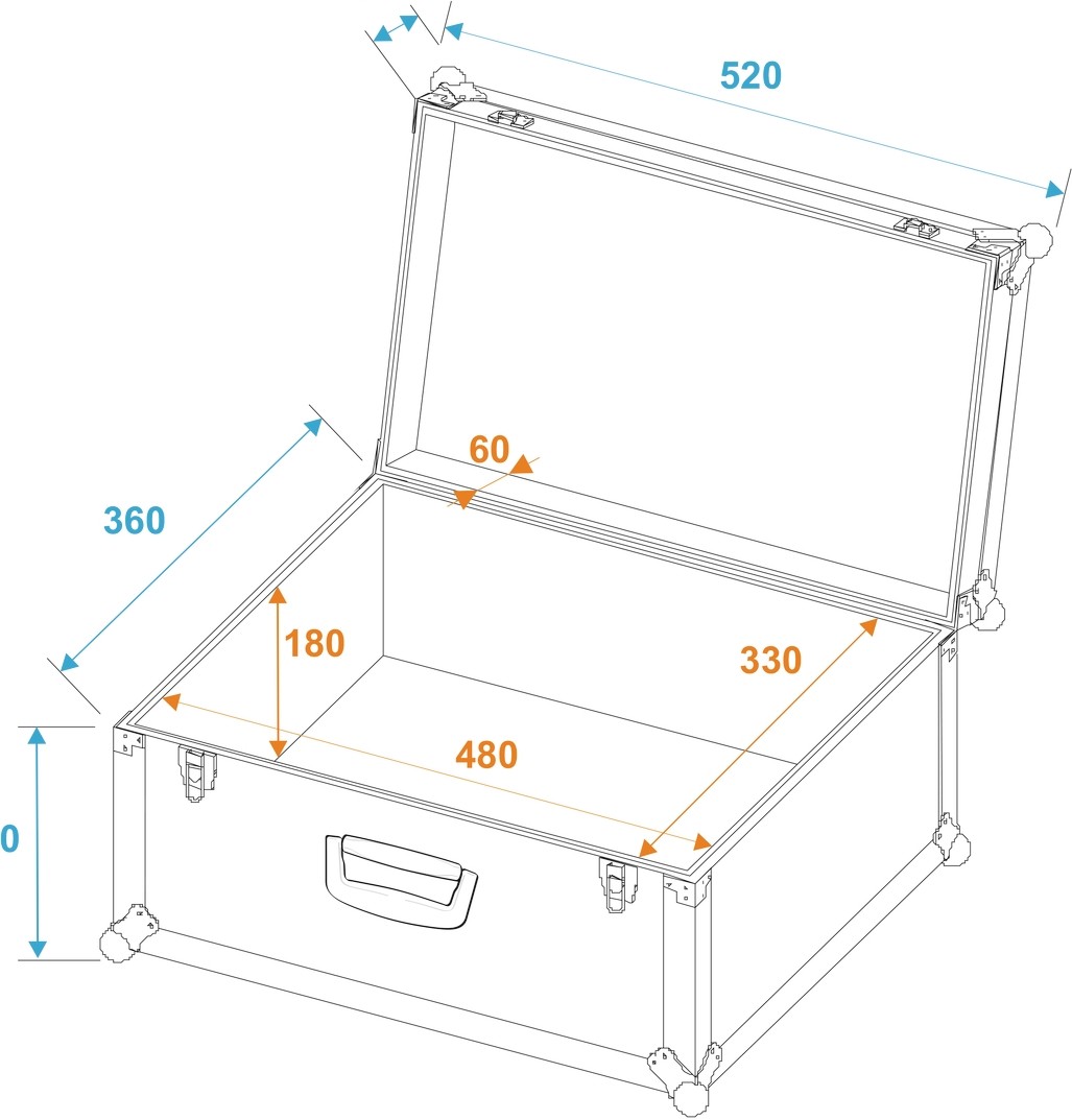 ROADINGER Universal-Koffer-Case Tour Pro 52x36x29cm schwarz – Bild 5