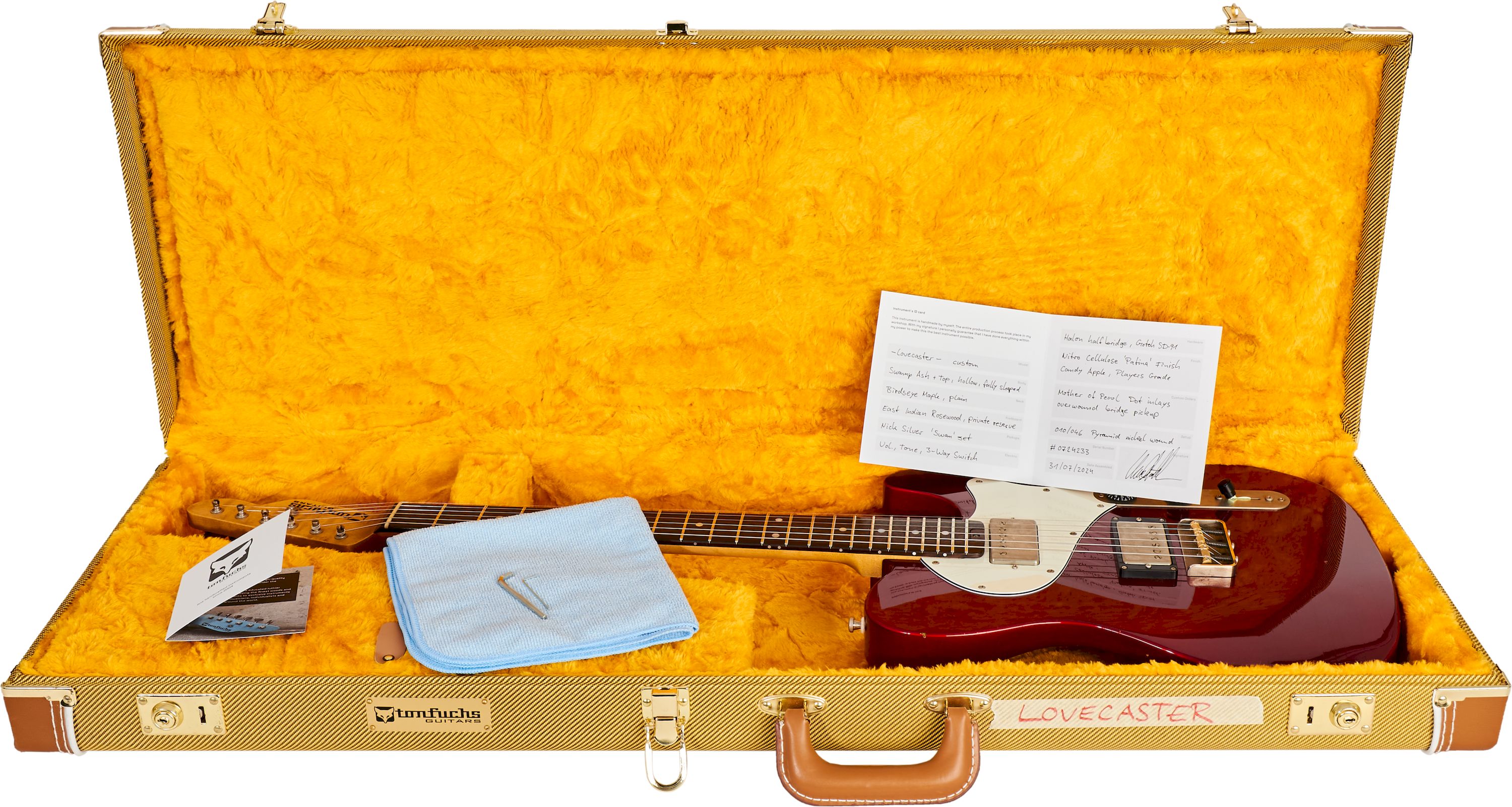 Tonfuchs guitars Lovecaster Custom Candy Apple