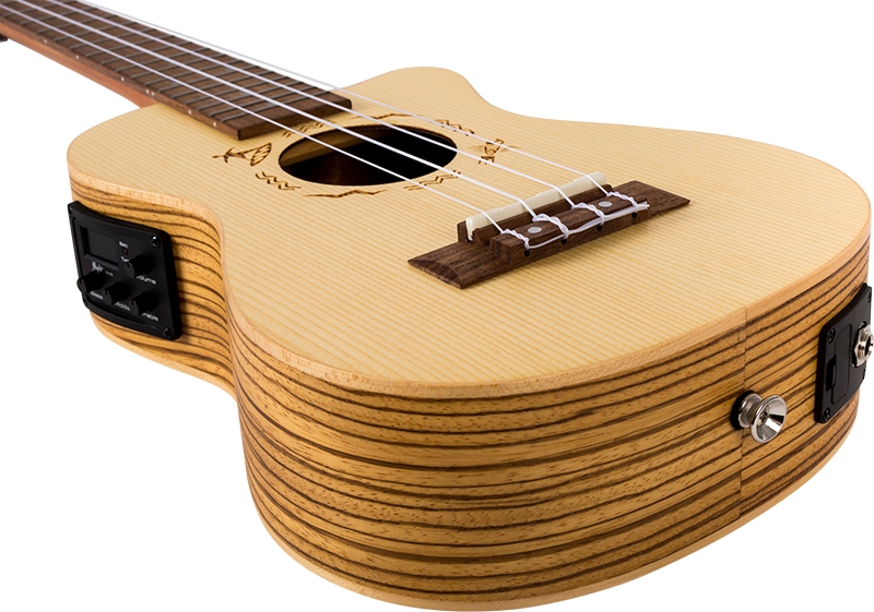 Flight DUC 328 CEQ SP/ZEB Concert Ukulele inkl. Bag – Bild 4