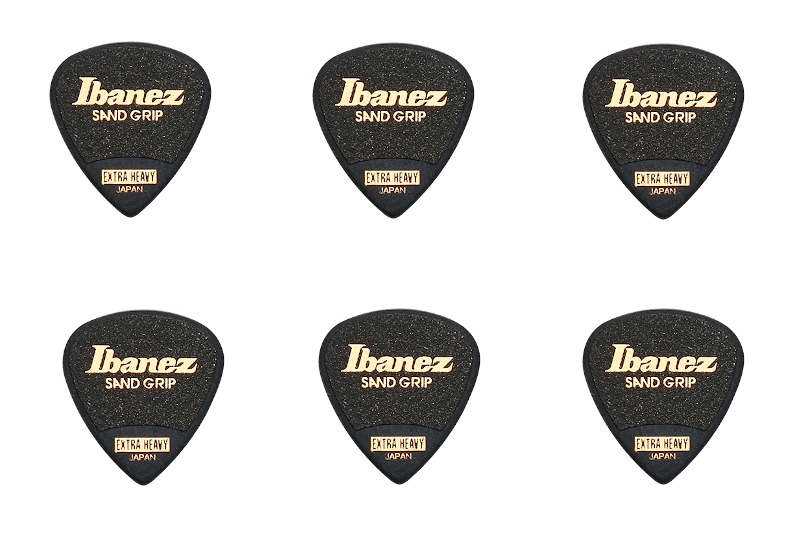 Ibanez Plektren Sand Grip Black Extra Heavy Small 1.20mm 6er Pack