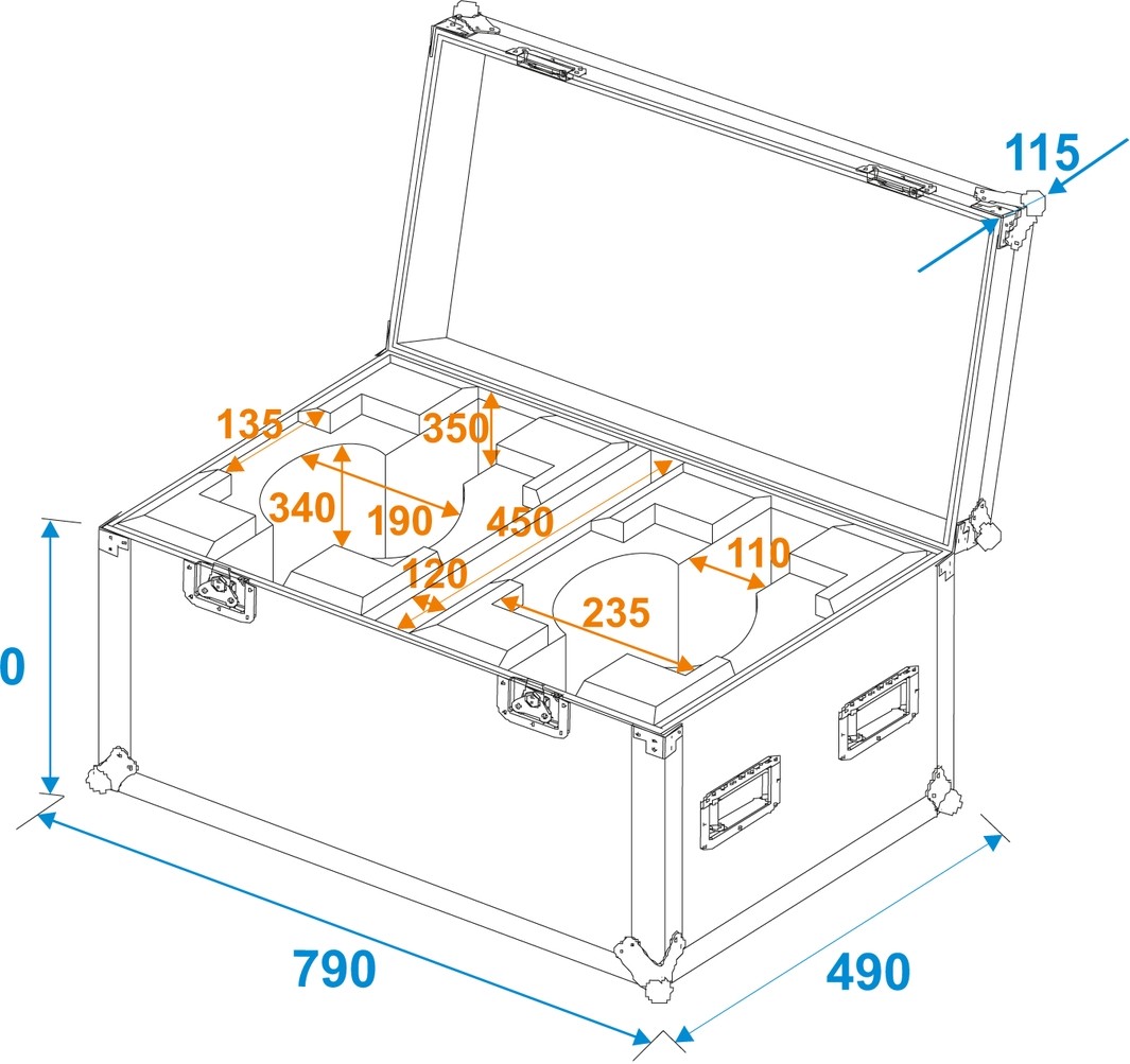 ROADINGER Flightcase 2x LED TMH-X7 Moving head – Bild 5