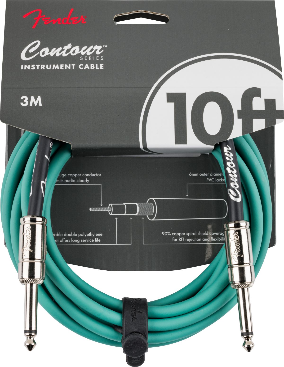 Fender Kabel Contour 3m Sherwood Green